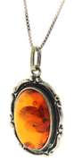 Sterling Silver Amber Necklace