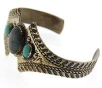 Vintage Lapis and Turquoise Cuff Bracelet