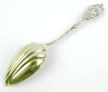 Antique Sterling Flower Handled Spoon