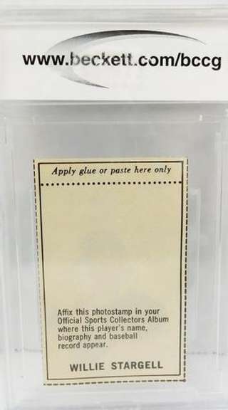 1969 Willie Stargell MLB Photo-Stamp, Graded 10 Mint