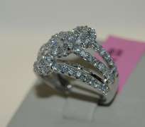 14kt White Gold Diamond Cluster Ring