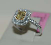 Fancy 18kt Yellow and White Diamond Ring