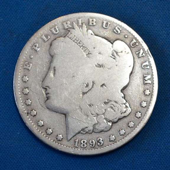 Semi Key 1893-O Morgan Silver Dollar, Circ