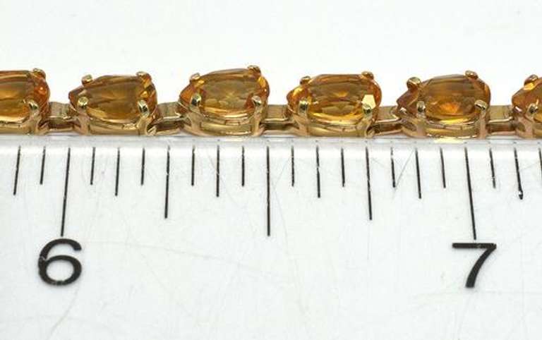 Sparkling Citrine Bracelet in 14KT Yellow Gold