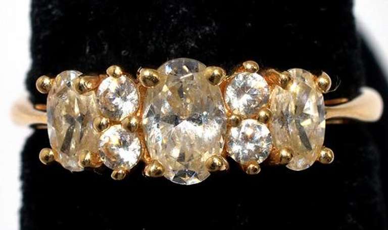 Shimmering CZ Ring in 14KT Yellow Gold