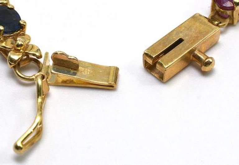 Sparkly Multi-Gem Bracelet in 14KT Yellow Gold