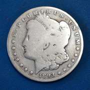 Semi Key 1893-O Morgan Silver Dollar, Circ