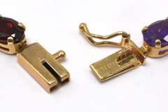 Cool Rainbow Multi-Gem Bracelet in 14KT Yellow Gold