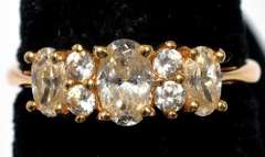 Shimmering CZ Ring in 14KT Yellow Gold