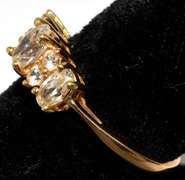 Shimmering CZ Ring in 14KT Yellow Gold