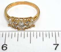 Shimmering CZ Ring in 14KT Yellow Gold