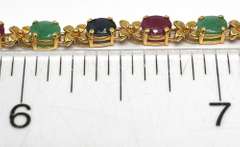 Sparkly Multi-Gem Bracelet in 14KT Yellow Gold