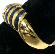 Sapphire Band Ring in 14KT Yellow Gold