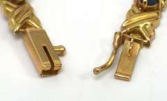 Colorful Multi-Gem X-Link Bracelet in 14KT Yellow Gold