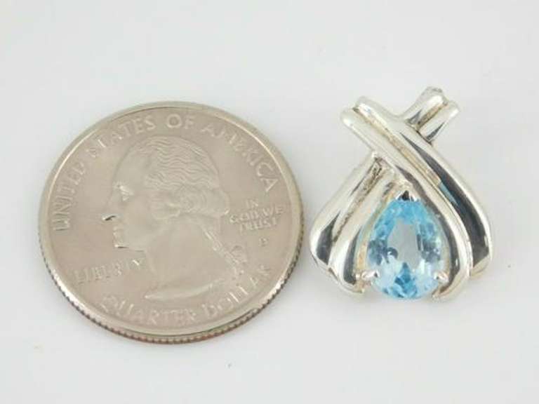 Sterling Silver Blue Topaz Pendant
