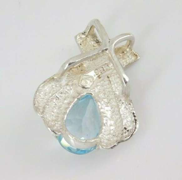 Sterling Silver Blue Topaz Pendant
