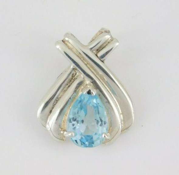 Sterling Silver Blue Topaz Pendant