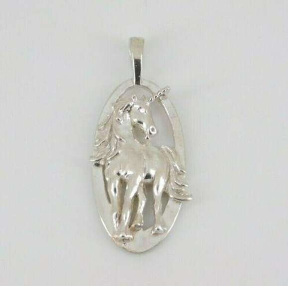 Vintage Sterling Silver Unicorn Pendant