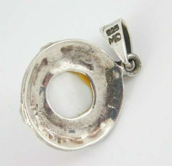 Sterling Silver Pearl & Marcasite Pendant