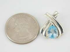 Sterling Silver Blue Topaz Pendant
