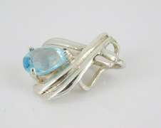 Sterling Silver Blue Topaz Pendant