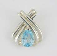 Sterling Silver Blue Topaz Pendant