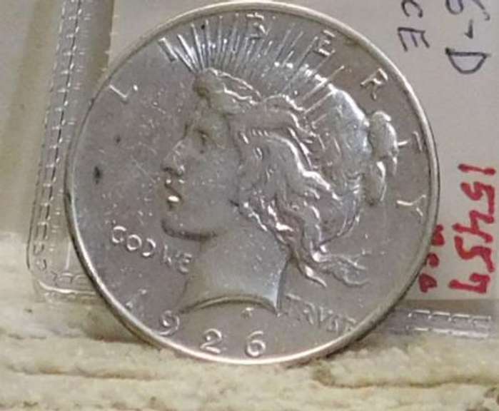 1926-D Peace Dollar, almost Uncirculated, Lusterous.