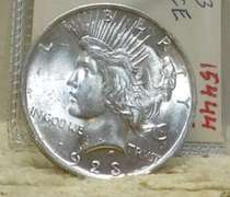 1923 Peace Dollar, almost Uncirculated, Lusterous.