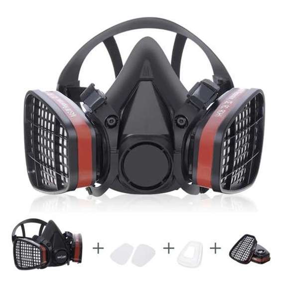 Half Face Gas Respirator Safety Work Filter Dust Mask