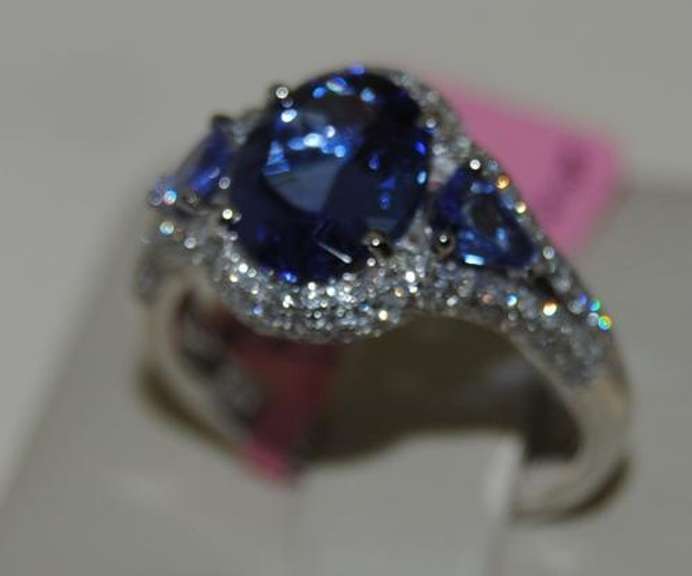 Dazzling Tanzanite and Diamond Cocktail Ring