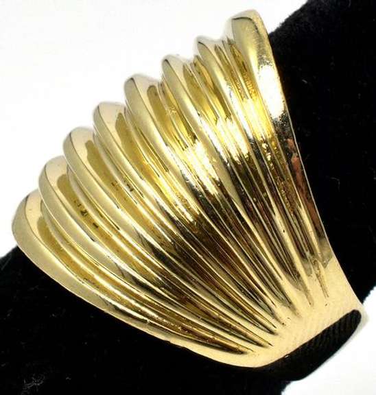 Heavy Segmented 14KT Yellow Gold Band Ring