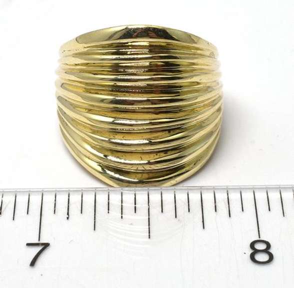 Heavy Segmented 14KT Yellow Gold Band Ring