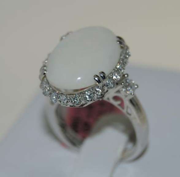 Awesome Opal and Diamond Cocktail Ring