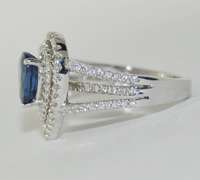 Fashionable Sapphire and Diamond Ring