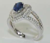 Fashionable Sapphire and Diamond Ring