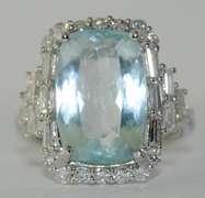 Dazzling Aquamarin and Diamond Cocktail Ring