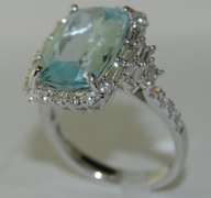 Dazzling Aquamarin and Diamond Cocktail Ring