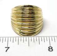 Heavy Segmented 14KT Yellow Gold Band Ring
