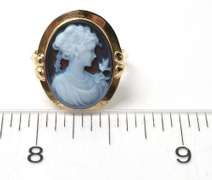 Fancy Wedgewood Cameo Ring in 14KT Yellow Gold