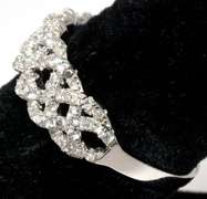 Sterling Silver CZ Braided Ring