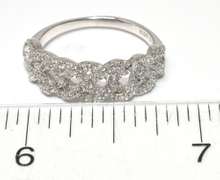 Sterling Silver CZ Braided Ring
