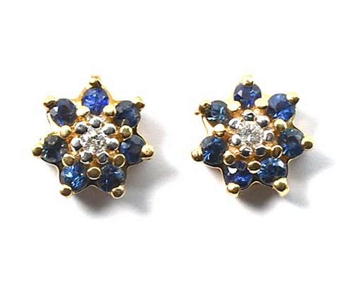 Sapphire and Diamond Earrings