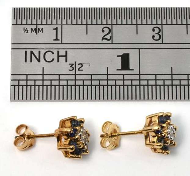 Sapphire and Diamond Earrings