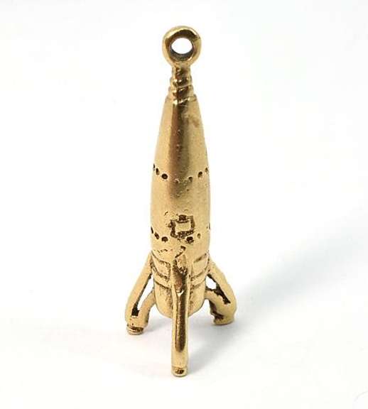 Rocket Charm in 14k YG