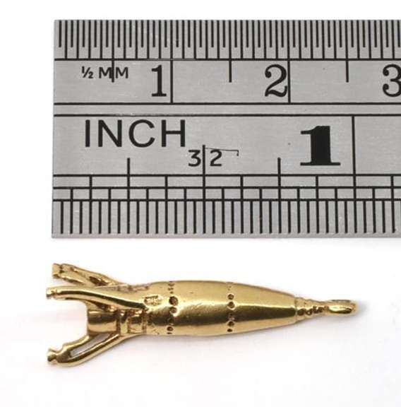Rocket Charm in 14k YG