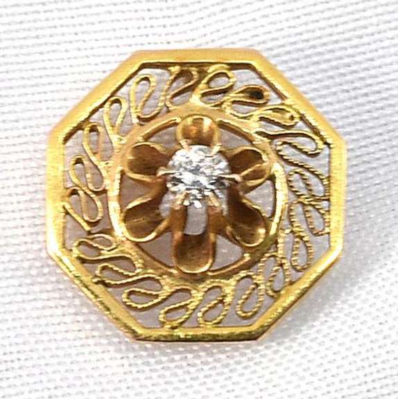 Vintage Filigree Diamond Stickpin