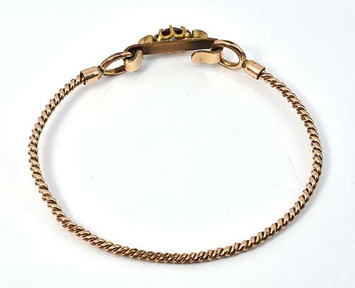 Sweet Antique Gold Filled Bangle