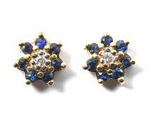 Sapphire and Diamond Earrings