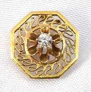 Vintage Filigree Diamond Stickpin
