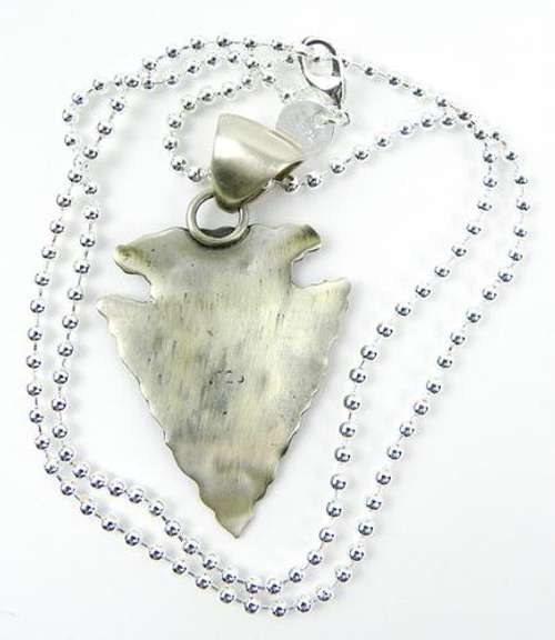 Large Sterling Arrowhead Pendant & Chain